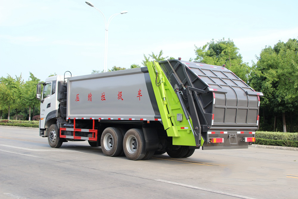 东风天龙后双桥18方压缩垃圾车