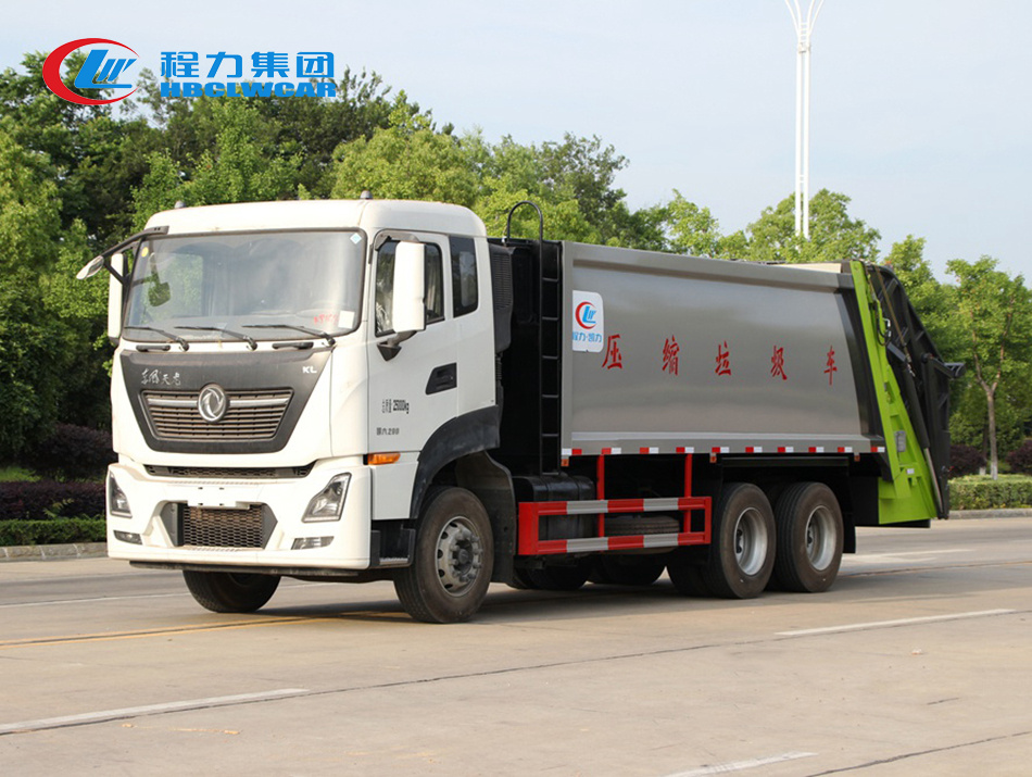 东风天龙后双桥18方压缩垃圾车